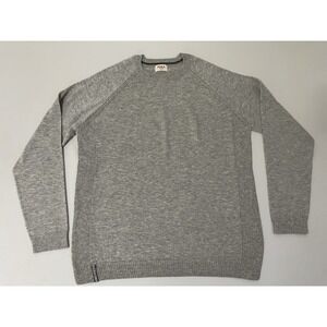 PAKA Baby Alpaca Crewneck Sweater Mens Gray Knit Sustainable Performance Outdoor